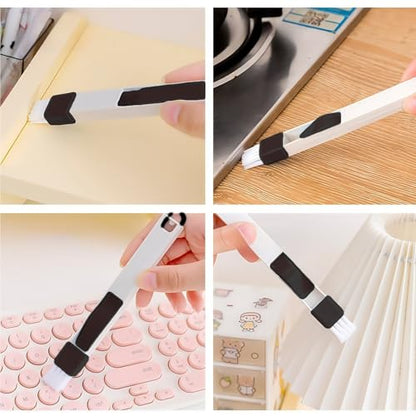 Versatile Window Slot Cleaning Brush, 2 in 1 Groove Gap Cleaning Brush Broom for Keyboard Drawer Cabinet Door Lamp Groove