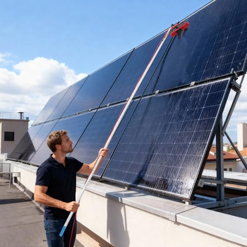 13.12 FT Solar Panel Cleaning Kit, Window Cleaning System, 20M Hose & BrushHead, Washing Equipment Window Cleaner Tool Water Fed Pole Kit for Roof Caravan Solar Panel - size: 4m/13.12ft