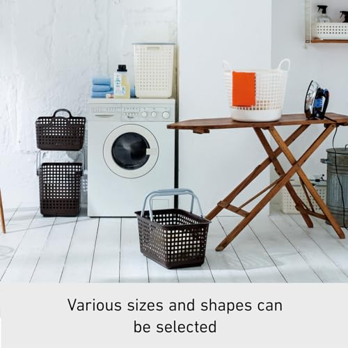 Like-it│SCB-4│Daily use inside or outside of the home. Movable handles make it easy to carry around.|Bathroom essentials, kid's toys, tools, and gardening.|18.03" x 12.01"x 10.35"| Mint Blue |6.6 gal - color: Mint Blue, size: 25ℓ, style: Square