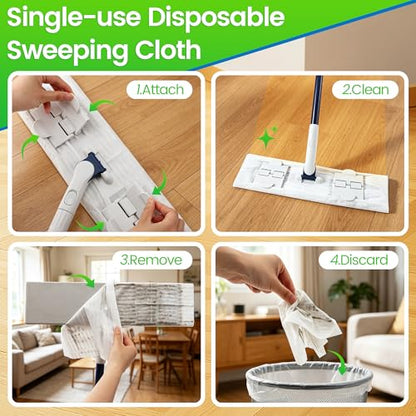 Aodaer 120 Count XL Dry Sweeping Cloths for Swiffer Sweeper Disposable Sweeping Dry Pads Duster Refills Floor Mop Pads for Daily Pet Hair Dust Dirt Cleaning