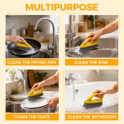Household Kitchen Cleaning Brush | Comfort Grip Handle Durable Scrub Brush for Stain Removal 29-3 - color: Cleaning Brush