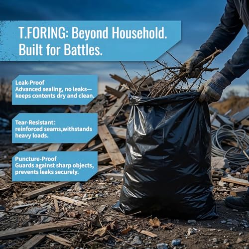 20-25 Gallon Trash Bags Unscented, 30'' x 33'', Black, 120 Count | Large 20+ Gal Garbage Bag,Plastic Can Liners,Fit 75 - 93 Liter Bins,Multipurpose for Home, Office, Daily Household Use - color: 20-25 Gallon | 120 Count