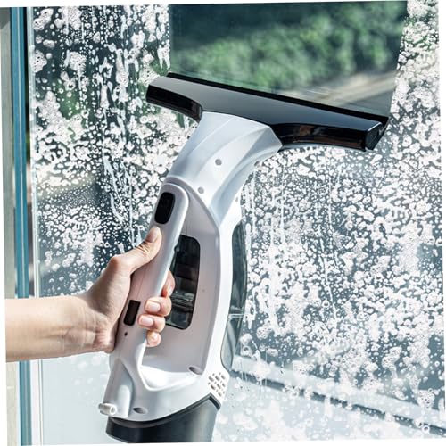 Window Vacuum Rechargeable, Handheld Window Vacuum Squeegee Cordless with Spray/Wipe/Suck up Water, 2KPa Powerful for Mirror Glass Windshield