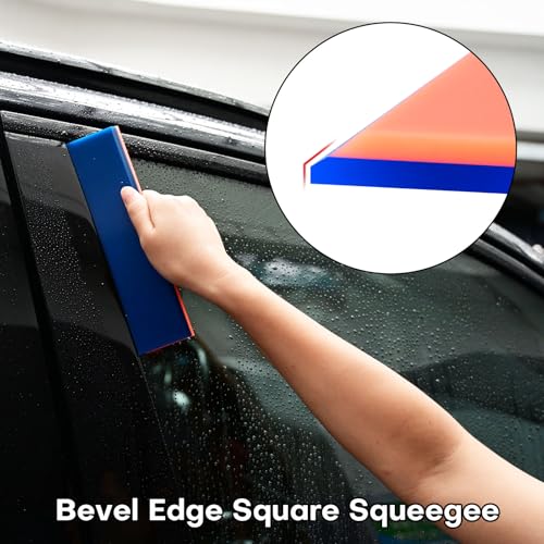 NEWISHTOOL 2 Pack Rubber Squeegee (8-Inch Replacement Blade, No Handle) | Window Tint Squeegee for Water Removal, Windshield Rear Back Glass Cleaning, PPF Installing and Window Film Application - size: 8-Inch Replacement Blade, No Handle