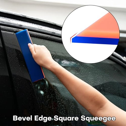 NEWISHTOOL 2 Pack Rubber Squeegee (8-Inch Replacement Blade, No Handle) | Window Tint Squeegee for Water Removal, Windshield Rear Back Glass Cleaning, PPF Installing and Window Film Application - size: 8-Inch Replacement Blade, No Handle