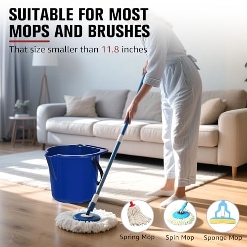 Matthew Cleaning 4.2 Gallon Mop Bucket, Heavy Duty Plastic Cleaning Bucket with Built-in Pour Spout, Mop Holder and Comfort Grip Handle, House and Commercial Cleaning Supplies, 1 Pack Blue - color: Blue, size: 1 Pack