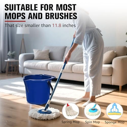 Matthew Cleaning 4.2 Gallon Mop Bucket, Heavy Duty Plastic Cleaning Bucket with Built-in Pour Spout, Mop Holder and Comfort Grip Handle, House and Commercial Cleaning Supplies, 1 Pack Blue - color: Blue, size: 1 Pack