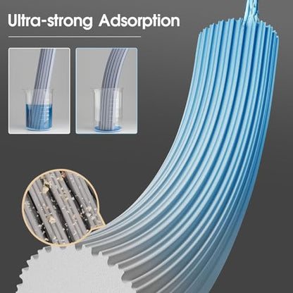 Sponge Mop,Masthome Roller Sponge Mop,Easy Self Squeeze Mop and Stainless Steel Handle,PVA Mops with 3 Absorbent Mop Refills for Home Use Tile Floor Bathroom Cleaning - color: Yellow-grey