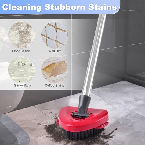 Mop Head Replacement, Base, Mop Handle for Ocedar RinseClean 2-Tank System, 2 Microfiber Mop Refills, Extendable Length 30-59" Mop Handle, Base and Scrubber for All Hard-surfaced Floor - color: Blue (2 Tank System)