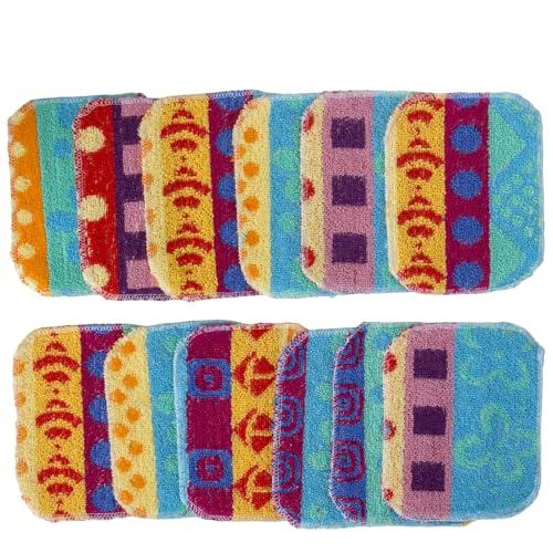 Reusable Dish Scrub Pads (12 Pack) – Non-Scratch Kitchen Scrubbers for Dishes, Pots & Pans – Sponge Alternative, Long-Lasting, Washable & Best Value Pack