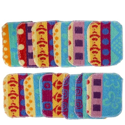Reusable Dish Scrub Pads (12 Pack) – Non-Scratch Kitchen Scrubbers for Dishes, Pots & Pans – Sponge Alternative, Long-Lasting, Washable & Best Value Pack
