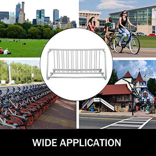 BestEquip 10 Holders Floor Bike Rack, 59" Length All-Steel Grid Bike Rack, 10-Bike Capacity Dual-Side Storage Stand for Garages Streets Yards Bike Events - size: 59"