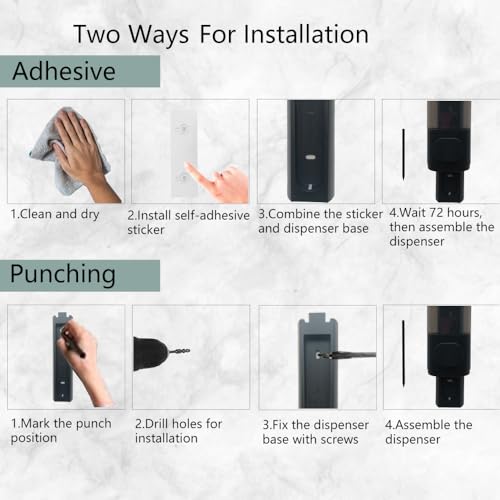 Manual Bathroom Wall Mounted Soap Dispenser, 10oz/300ml Single Black Bathroom Shampoo and Conditioner Dispenser, Clear Plastic Refillable Liquid Lotion Pump Dispenser and Organizer - color: Black