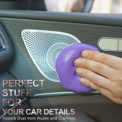 TICARVE 2Pack Cleaning Gel for Car Cleaning Putty Car Slime for Cleaning Car Detailing Putty Detail Tools Car Interior Cleaner Automotive Car Cleaning Kits Keyboard Cleaner Blue Purple (320g/11.2oz) - color: Blue+Purple