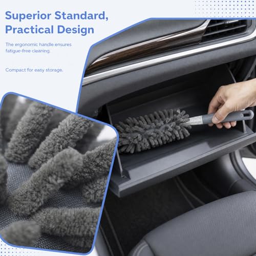 Microfiber Duster for Cleaning, Car Duster Interior, Washable Duster, Feather Duster for Car Interior, Office, Furniture