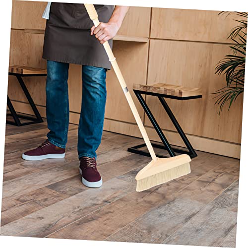 NOLITOY Indoor Outdoor Telescoping Broom Soft Bristle Brush for Floor Cleaning Detachable Handle Easy to Store