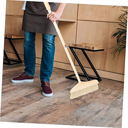 NOLITOY Indoor Outdoor Telescoping Broom Soft Bristle Brush for Floor Cleaning Detachable Handle Easy to Store