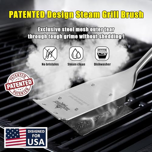 XUDAKAIXIN BBQ Replaceable Scraper Cleaning Head, Durable for Cast Iron or Stainless-Steel Grates, Barbecue Cleaner (Only Replaceable Cleaning Head No Grill Brush) - style: XUDAKAIXIN Replacement Head
