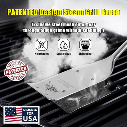 XUDAKAIXIN BBQ Replaceable Scraper Cleaning Head, Durable for Cast Iron or Stainless-Steel Grates, Barbecue Cleaner (Only Replaceable Cleaning Head No Grill Brush) - style: XUDAKAIXIN Replacement Head
