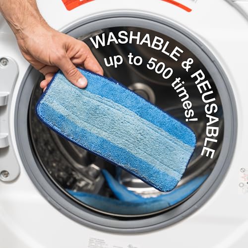 Bona® Microfiber Cleaning Pads for use with Swiffer® WETJET® Spray Mop only, 3 Pack, Washable & Reusable up to 500 Times - style: Microfiber Cleaning Pads for Swiffer