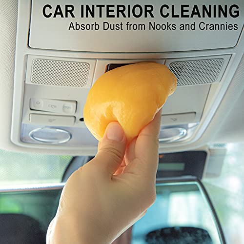 TICARVE 2Pack Cleaning Gel for Car Putty Car Slime Cleaning Car Putty Detail Car Interior Cleaner Automotive Cleaning Kits Keyboard Cleaner Yellow Green (320g/11.2oz) - color: Yellow+Green