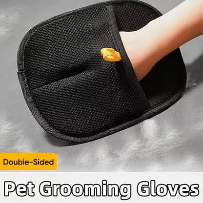 SakerPlus Pet Hair Removal Glove Reusable Anti Static Pet Fur Remover Glove for Furniture Clothes Bedding and More for Dogs and Cats Multi Surface Hair Cleaner Tool (1 pcs) - color: 1 pcs