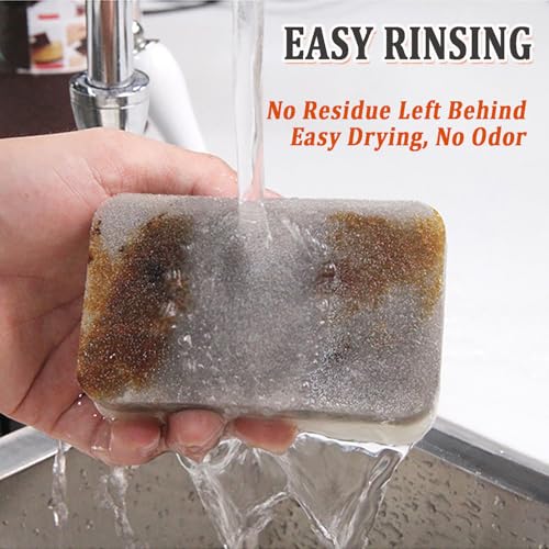 Taeku Natural Kitchen Sponge, 6 Pack Heavy Duty Scrub Cellulose Sponge Premium Multifunction Eco Friendly Cleaning Sponges for Dishes (Grey) - color: Gray
