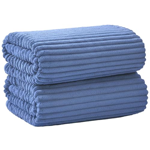 Oversized Bath Sheets 40x80 Inches Extra Large Bath Towels for Adults Super Soft Quick Dry Highly Absobent Microfiber Shower Towels for Bathroom, Pool, Gym, Yoga Towel (Blue, 2Piece) - color: Blue, size: 2Piece Bath Sheet