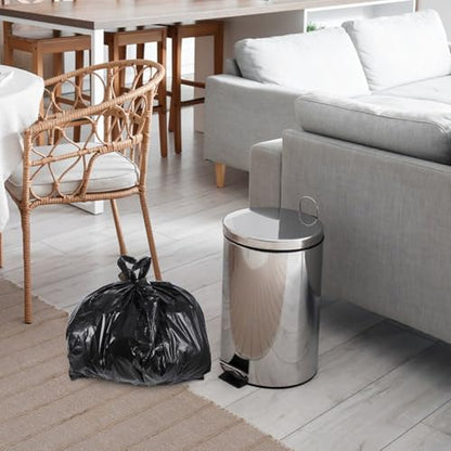 Alipis Heavy Duty Kitchen Garbage Bags with Drawstring, 100pcs 32x52 Thick Plastic Trash Can Liners for Bathroom and Office Waste Bins