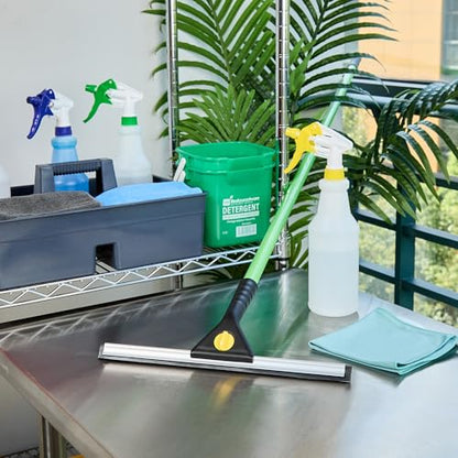 Restaurantware-Clean Tek Professional 13.78 Inch Window Squeegee, 1 Window Cleaning Squeegee with Rubber Blade - All-Purpose, for Mirror Or Glass Door, Black Plastic Wiper with Aluminum Frame - size: 13 3/4", style: Plastic, Standard