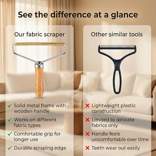 Portable Reusable Lint Remover for Cat and Dog Hair, Clothes Fur Fuzz Brush and Carpet Scraper for Clothing Car Mats Couch Furniture Rugs, Manual Pet Hair Remover Tool