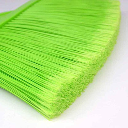 Three-Section Telescopic Aluminum Alloy Rod Long-Handled Broom - color: Green