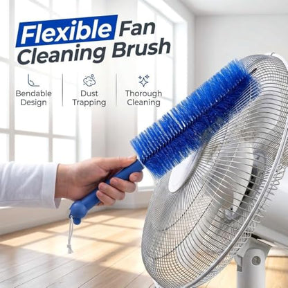 2026 New Bendable Microfiber Duster, Upgrade Reusable Bendable Cleaning Brush for Home Electric Fan Air Conditioner Car Vent Curtains Cleaner(Gray) - color: Gray