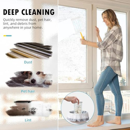 30 Count Duster Refills Compatible with Dusters 180° Handle Dusters, 180° Heavy Duty Multi-Surface Duster Replacement with 1 Standard Handle, Unscented - color: 30 Count