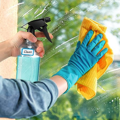 Lallisa 36 Pcs 16 oz Plastic Spray Bottles Leak Proof Empty Bottles for Cleaning Solutions Water Sprayer Bottle with Nozzle Mist, Labels and Handle Funnel for Auto Details, Bathroom, Kitchen, Planting - color: Clear