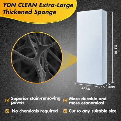 Extra Large Big Magic Eraser Mop Sponge, Boat Eraser Heavy Duty Car Wash Sponge, Gray Thickened 11.8*3.94*1.57″, Cleaning Foam Sponge for Floor, Pool, Kitchen, Bathroom, Walls, gutter(6)
