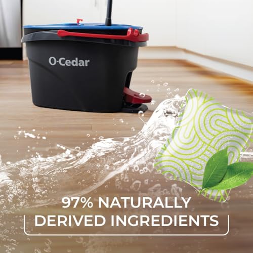 O-Cedar RinseClean Microfiber Spin Mop & Bucket Floor Cleaning System with Citrus Pac (Variety Pack) - size: RC W/Citrus PACS