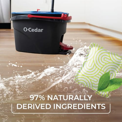 O-Cedar RinseClean Microfiber Spin Mop & Bucket Floor Cleaning System with Citrus Pac (Variety Pack) - size: RC W/Citrus PACS