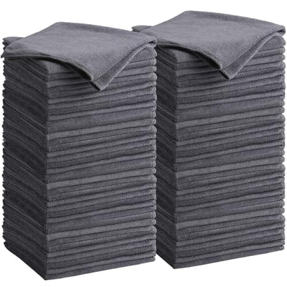 Nuenen Microfiber Cleaning Cloths for Cars 16 x 16 Inch Ultra Absorbent Car Towels Drying Reusable Cleaning Supplies House Kitchen Window Microfiber Towel (Gray,60 Pcs) - color: Gray