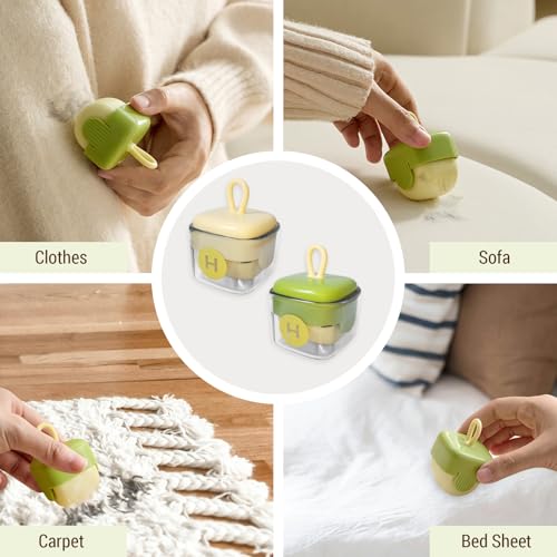 Mini Lint Roller,Washable Sticky Roller Reusable Lint Remover Portable Pet Hair Remover for Clothes,Travel Household (Beige+Beige) - color: Beige+beige