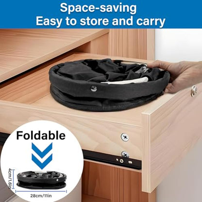 17L Foldable Storage Basket Handle Portable Multi Cleaning Bucket Bag for Outdoor Camping Home, Garden
