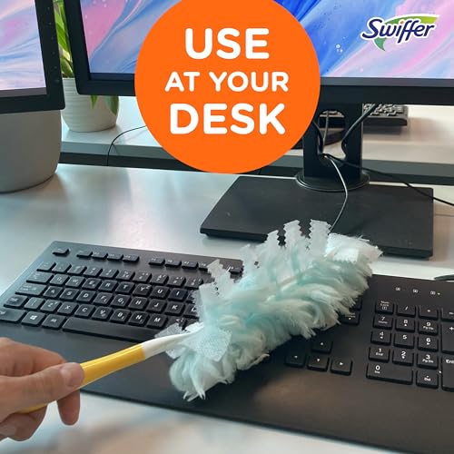 Swiffer Dusters Refill for Cleaning, Made by SWIFFER, Feather & Microfiber Duster Disposable Alternative, for Dusting Furniture, Blinds, Ceiling Fans, Walls, Helps Remove Allergens, Unscented, 18ct - size: 18 Count (Pack of 1), style: Unscented