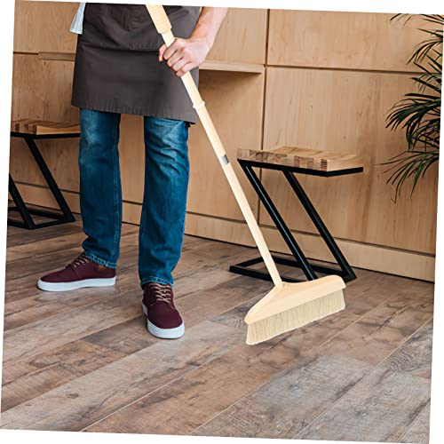 COLLBATH Long Handle Soft Broom Telescopic Design for Kitchen Living Room Cleaning