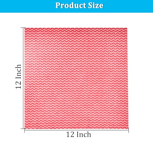 Disposable Cleaning Towels Disposable Dish Cloths, Reusable Towel Cleaning Wipes for Kitchen, Bathroom, Household, 50 Pack Red - color: Red