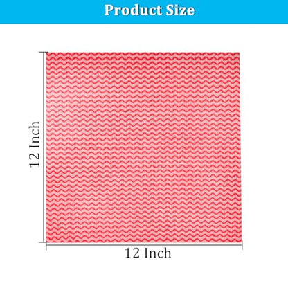 Disposable Cleaning Towels Disposable Dish Cloths, Reusable Towel Cleaning Wipes for Kitchen, Bathroom, Household, 50 Pack Red - color: Red