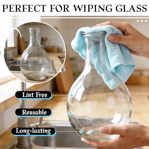 24 Pack Microfiber Cleaning Cloths（11.8x11.8In），Thin Microfiber Towels Bulk, Towels for Home，Kitchen,Cars，Cleaning Rags 6 Colors，Quick-Dry,Lint-Free