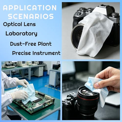 100 Pcs Cleanroom Cloth Wipes 9"x9" Microfiber Lint Free Cloth Disposable Clean Cloths Laser Sealed Edge for Lab Semiconductor Industries and Printing (bag of 100 Pcs) (9×9inch 100pcs)
