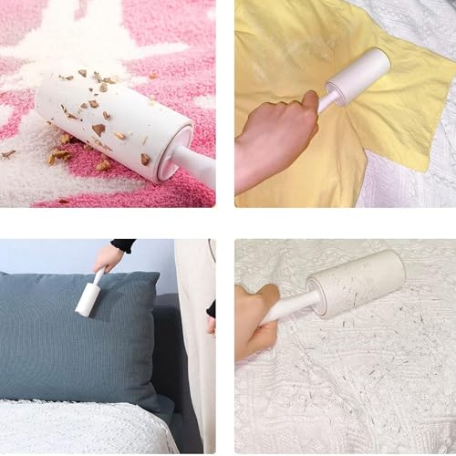 Extra Sticky Lint Rollers Pet Hair Remover for Laundry Clothes Furniture Carpet,Total 100 Sheets Lint Rollers Refills Dog Cat Hair Lint Remover Brush Couch