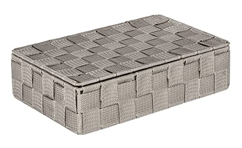 WENKO Organizer Adria small with lid in taupe, PP, 26 x 17 x 7.5 cm - color: Taupe