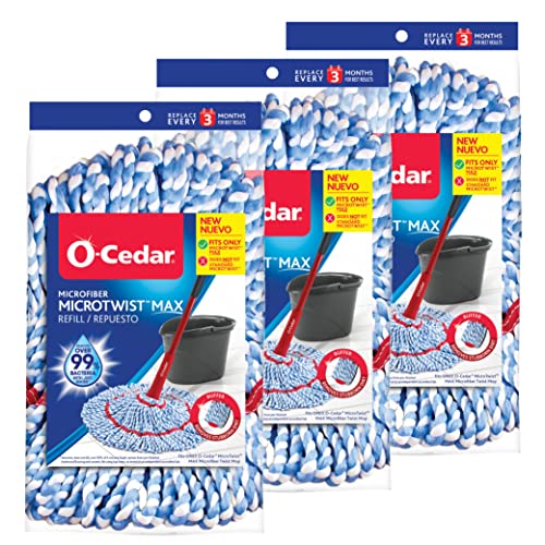 O-Cedar MicroTwist MAX Microfiber Refill (Pack of 3) - size: 3 Pack